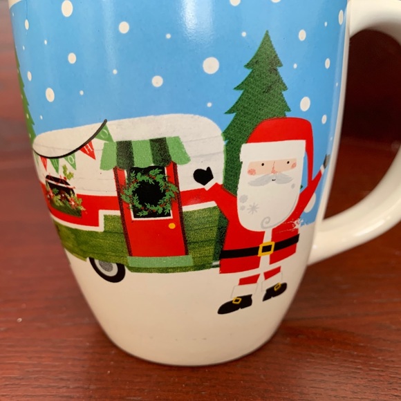 NWOT ROYAL NORFOLK Santa & Vintage trailer mug cup - Picture 2 of 9